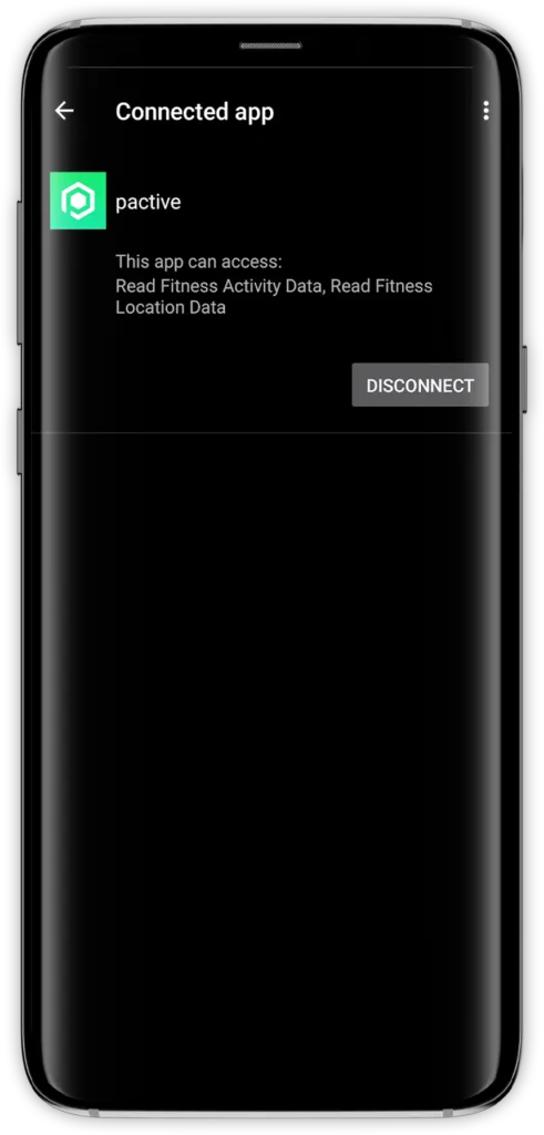 Screen 7 How to connect Google Fit to PACTIVE